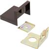 AERZETIX - Set di 10 Staffe di Fissaggio per Pensile da Cucina 46x43x32mm con Copertura in Plastica 50x45x35mm - Raccordo per Sospensione a Parete - in Acciaio - Colore Marrone - C74775