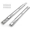 Kegoupdys Guide per Cassetti 4 Paia (8 Pezzi) Binari Cassetti Scorrevoli, 300mm (12Inch) Guide Telescopiche con Estrazione Completa e Chiusura Morbida, Portata 45 kg Viti incluse Argento.