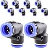 ANGEEK 10 pezzi connettori pneumatici da 12 mm conectores per tubi flessibili a 90° Raccordies per aria compressa Adattatori per condotti dell'aria PV Raccordi a gomito