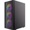 Antec AX26 RGB Elite ATX Mid-Tower Gaming PC Case - Nero - 4 ventole RGB