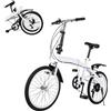 DOPBENT Bicicletta pieghevole da 20 pollici, cambio a 6 marce, per donne, uomini e bambini, regolabile, per sport, attività all'aperto, ciclismo, pendolarismo, campeggio, colore bianco