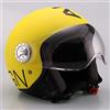 AL Helmets - CASCO DEMI-JET MOD. 101 COLORE GIALLO-NERO GRAFICA AL-DESIGN (Small)