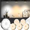 daphomeu 6 Pezzi Nero Luce Notturna LED con Sensore di Movimento, Lampada con Sensore di Movimento Interno Ricaricabile USB, 3 Temperature di Colore Per Corridoio, Scale, Armadio, Cucina