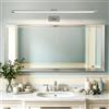 TYhogar Specchio Bagno LED 90cm 16W 1820LM 3000K Lampada da Specchio con Interruttore a Trazione Luce Calda Illuminazione a Parete Design Moderno Risparmio Energetico per Bagno Casa