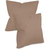 npluseins federe in tinta unita in confezione da 2 e dal design discreto 1154.1498, 40 x 40 cm, sabbia