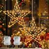 Yomistar Stella di Natale Luminosa 2 Pezzi Stelle Luminose Natale | a Batteria con Timer, 3 in 1 Luci Finestra Decorazioni Esterne Natalizie per Finestre Natalizie Interno Esterno