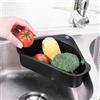 WYFCR Portaoggetti per Lavandino, Mensola Triangolare Portaoggetti Scolapiatti Scolapiatti con Ventosa Lavello Cestino Cesto Appeso Scaffale Lavello, Ceramica Pelaverdure per Cucina Bagno
