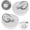 Your Day Mate Tappo universale, 2 pezzi, bianco, Ø 40 su 36,5 mm sopra su sotto, tappo di scarico in gomma per piani valvola da 1 3/8 pollici, tappo di scarico lavabo, tappo lavabo, tappo vasca da bagno