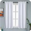 GIRASOLE HOME Coppia Tende Bianche Oscuranti Termiche Morbide Tinta Unita Tenda Isolante per Soggiorno Camera e Interni 2 Pannelli con Tasca 70x145cm