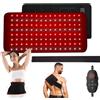 Zinueen 120 LED lampada a luce rossa a infrarossi, cintura terapia, 5 livelli di vibrazione e intensità luminosa, modalità impulso 10 Hz, dispositivo terapeutico a luce rossa a infrarossi, per schiena