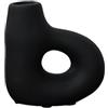 ESTINTENG Portacandele in ceramica geometrica in bianco e nero minimalista nordico, decorazione per soggiorno e tavolo da pranzo-3-nero