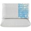 Nuvole di Sonno - Cuscino Massaggiante Memory Foam HD Traspirante Alto 18 cm da Letto Guanciale Semi-Rigido Antireflusso con Rivestimento Lavabile Ergonomico e Correttore per Collo Made in Italy