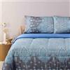 Bassetti Granfoulard Trapunta Piumone Invernale Matrimoniale cm 260x260 In Raso Di Puro Cotone(ISOLABELLA AZZURRO C1)