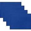 Banemi Tovagliette Blu Set da 4 Pezzi Tovaglietta Asilo Bimbo Cotone Lino Tinta Unita 42x32cm (Blu)