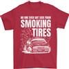 Gil dan Maglietta Da Uomo Drifting Con Pneumatici In Fiamme 100% Cotone