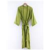 Fatto a mano Lusso Casa Abbigliamento Colore Verde Vestaglia Sari Seta Kimono Della Mamma
