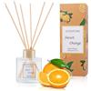 DIUFJAG Profumatore per Ambienti 100ml - Arancia,Diffusore Profumo Ambiente con 6 Bastoncini di Fragranza,Diffusore di Fragranze per Bagno,Appartamento,Decorazione della Casa
