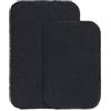 VANZAVANZU Set Tappeti Bagno 2 Pezzi Antiscivolo Tappetino da Bagno Assorbente Addensato Tappetini Bagno Ultra Morbido Bath Mat Soffice Microfibra Eleganti 40 x 60cm + 50 x 80cm (Nero)