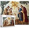 Tucocoo Puzzle di Gesù Bambino per Adulti - 1000 Pezzi, Mosaico Cristiano in Vetro Arte Astratta Colorato Fai da Te - Decorazione Domestica, Regalo Perfetto per la Famiglia