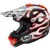ARAI Casco MX-V EVO FLAME WHITE Rosso Bianco Blu ARAI