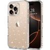 Hython Custodia per iPhone 16 Pro, con glitter, trasparente, scintillante, brillante, graziosa, antigraffio, in morbido TPU sottile, sottile, antiurto, protettiva, per donne e ragazze, glitter
