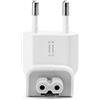 aiino italian ideas aiino Spinotto per Caricabatterie Apple - Adattatore Presa compatibile con Caricatore Macbook, iPhone, iPad - Adattatore a Due Poli con Presa Italiana per Mac - Plastica Ignifuga, Bianco