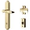 Ideal Security BK1216BL ML - Set di leve con serratura a chiave Bright Brass In ottone lucido.