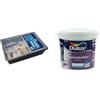 Dulux KIT PITTURA MURALE + Dulux Biancorapido Pittura per Interni a Mano Unica Bianco Coprente per Camere Soggiorni, 10 Litri, Bianco