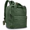 Boziee Zaino da donna in tela/corda, zaino da città per ragazze, zaino per scuola, viaggi, lavoro unisex, verde, L