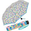 United Colors of Benetton Benetton - Ombrello tascabile Super Mini Dots, Blu a pois fioriti