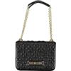 Love Moschino BORSA QUILTED PU NERO GALV. ORO