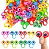 Felly 100 Pezzi Occhi da Dito Marionette, Giocattoli Educativi per Le Dita per Bambini, Eyeball Ring Confezione, Gioco di Ruolo, Spettacoli Giochi Festa Compleanno Forniture, Miscelazione dei Colori