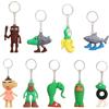 SSKHE 10 portachiavi 3D di divertenti italiani Brainrot animals,unico italiano brinto giocattoli per compleanno decorazione e bambini Gifts-Tralalalero Tralalala-Tung Tung Sahur Plush