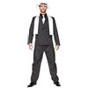 Karnival Costumes Costume in maschera da boss gangster per uomo, vestito gessato da mafioso in stile anni 20 - S-XL (L)