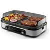 Philips grill da tavolo Serie 5000 - Superficie ampia, piastre reversibili, zone di riscaldamento doppie, temperatura regolabile, 2400W, antiaderente, lavabile in lavastoviglie (HD6222/95)