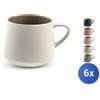 H&h 6x Tazzone H&H Blush In New Bone China Colori Assorititi Cc310