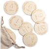 Wood You Buy Dischi in Legno Traguardi Neonato, Milestone Baby Cards,14 pz