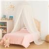 Vicloon Zanzariera Letto, Baldacchino per letto, Zanzariera a tenda per letto singolo/matrimoniale, Adatto Per Interni Ed Esterni, Protezione dalle Zanzare (Bianco)