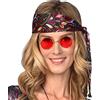 amscan Hippie Glasses Red