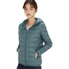 xitoio Piumino da donna ultra leggero ripiegabile con cappuccio leggero, piumino trapuntato imbottito da donna, Grigio e verde, XXL