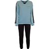Coconuda Pigiama Donna Caldo Cotone Interlock Lungo Invernale 825. Blu-Pietra S
