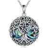 YFN Collana con ciondolo a forma di albero della vita, in argento Sterling, con nodo celtico, idea regalo per donne e uomini, Normal, Argento sterling, Nessuna pietra preziosa