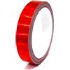Finest Folia 10 metri strisce decorative olografiche artigianato mobili auto moto modellismo decorazione strisce decorative strisce adesive autoadesive fai da te (Ologramma rosso, Larghezza 15mm)
