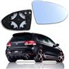 Cluthone Adatto per Specchietto Golf 7 Destro | Vetro Specchietto Destro Golf 7 Specchio Retrovisore Golf 7 Riscaldabile Esterno Auto Asferico con Piastra di Supporto