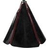 JNNJ Auto Pelle Leva Del Cambio Ghetta Stick Copertura Antipolvere, Universali Automotive Leva Del Cambio Manuale Copertura in Pelle, Per Pomello Cambio per Maggior Parte Veicoli(Nero Carbonio)