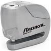 RADIKAL RK9Z Blocca Disco Per Moto con Allarme Premium 120dB On/Off Warning LED Più Visibile, Baterria Lunga Durata, Antifurto Scooter, Lucchetto Moto Bloccadisco 6mm Universale, 100% Metallo Lucido