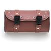 Tuwyii Borsa Moto Universale in Pelle Resistente - Portautensili da Sella con 2 Cinghie Regolabili per Deposito Moto, Bici e Scooter - Design Compatto Antipolvere e Impermeabile per Strumenti (Marrone 21cm)