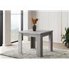Arreditaly Tavolo Allungabile Moderno Da 4 A 8 Persone Gambe Spesse Design Minimal Meccanismo Centrale Estensibile Ideale Per Cucina o Sala da Pranzo 90 x 90/180 x 90 Cm (Grigio Cemento)