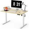 WALKINGDESK Piano intero Scrivania regolabile in altezza, elettrica 100 x 60 cm Scrivania per computer con 4 funzioni di memoria, scrivania sit-stand con piano monoblocco, Quercia