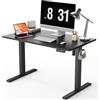 WALKINGDESK Piano intero Scrivania regolabile in altezza, elettrica 100 x 60 cm Scrivania per computer con 4 funzioni di memoria, scrivania sit-stand con piano monoblocco, Nera